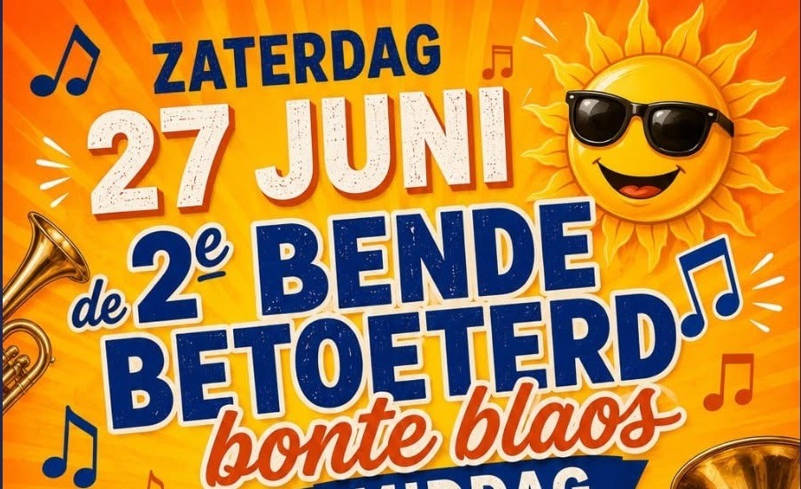 2e editie Bende Betoeterd Bonte Blaos Middag in Princenhage Bende Betoeterd, Bonte Blaos Middag, Princenhage evenementen, Het Roode Hert, Live muziek Princenhage, Haagsemarkt