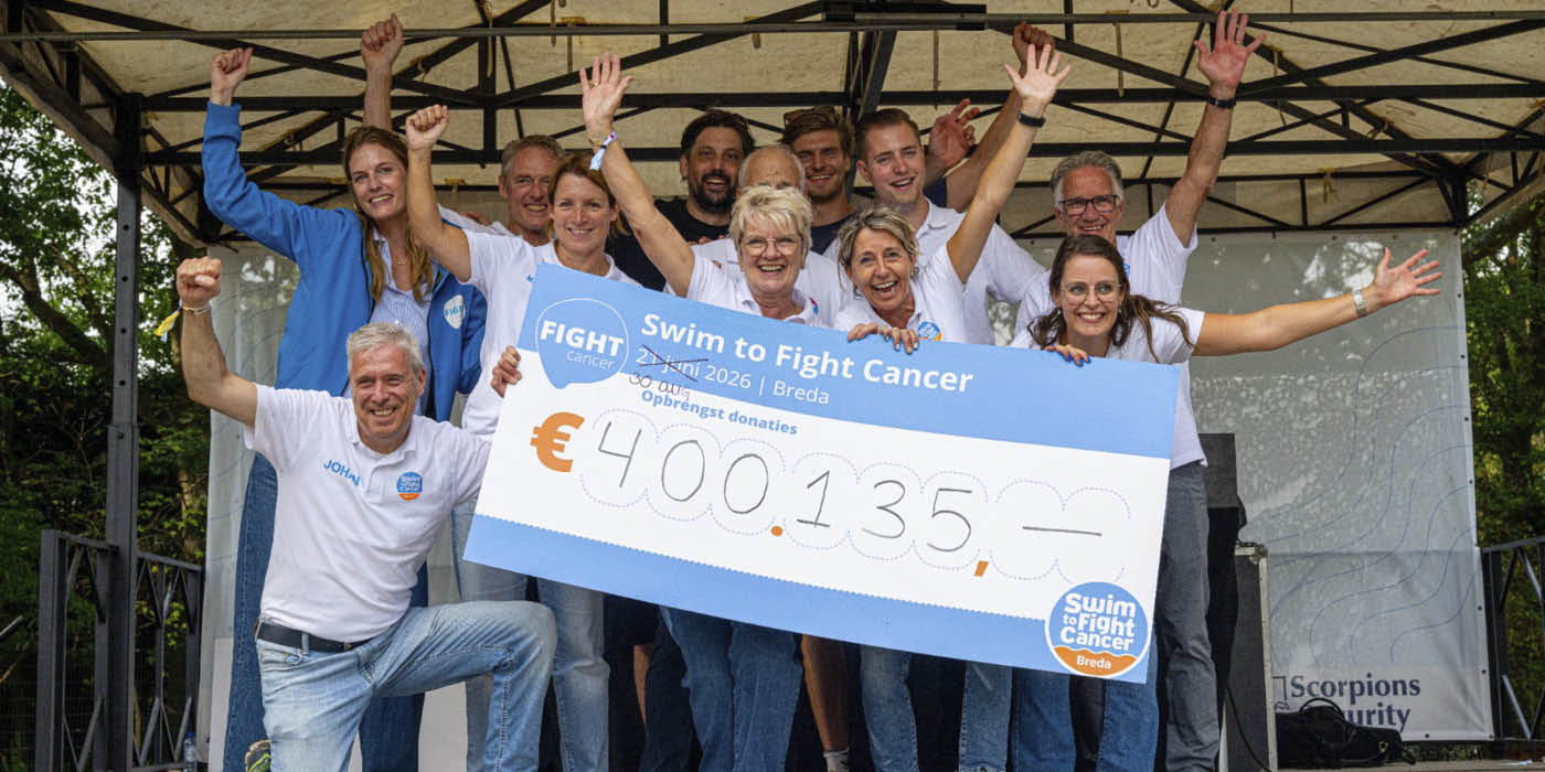 Swim to Fight Cancer Breda 2026 haalt recordbedrag van €400.135 op
